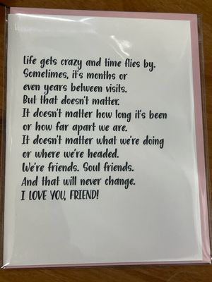 Never Change Friendship Card Never Change Friendship Card