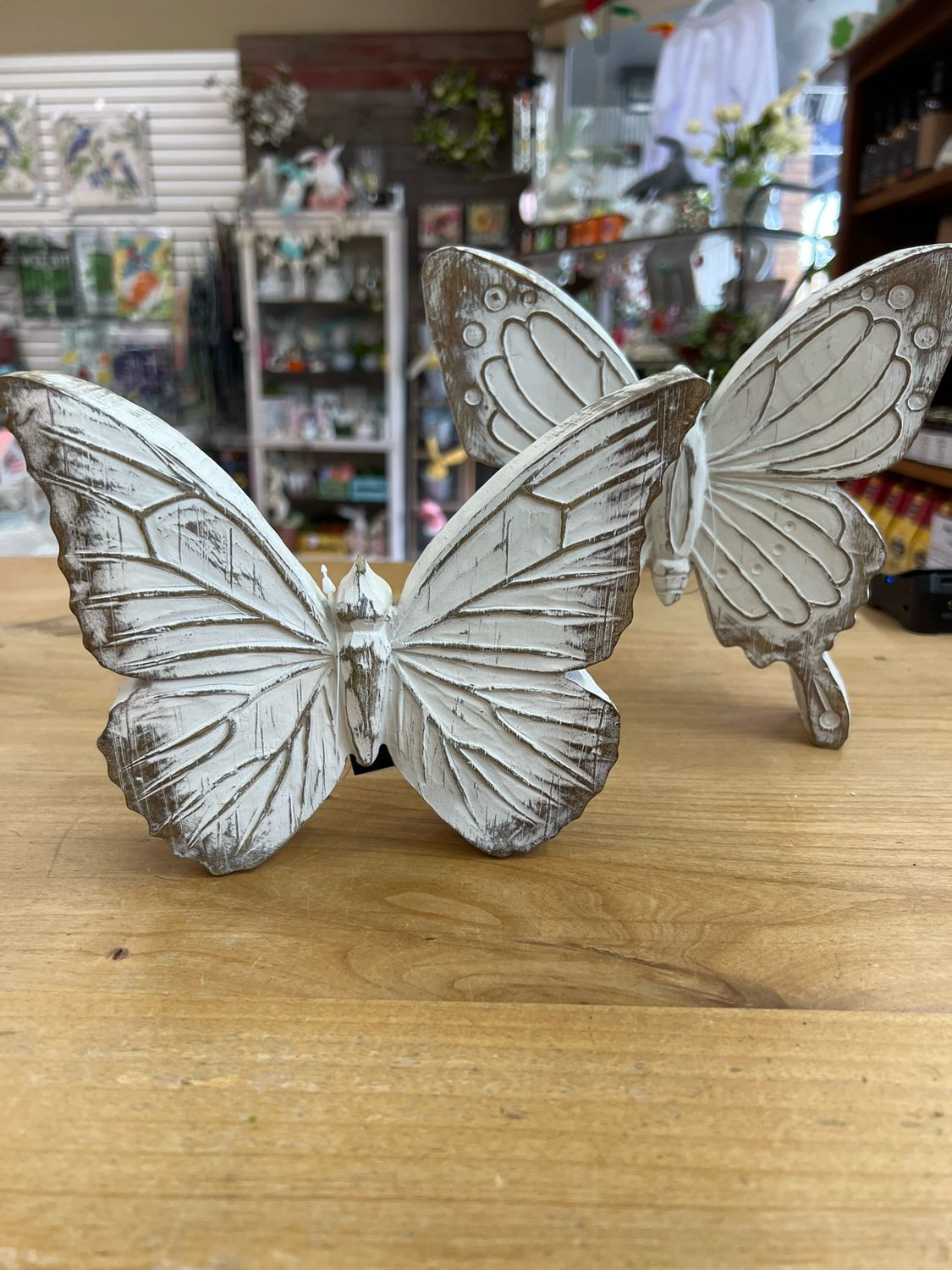 Whitewashed Resin Butterflies