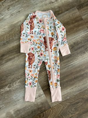 Highland Cow Bamboo Zippy Pajamas