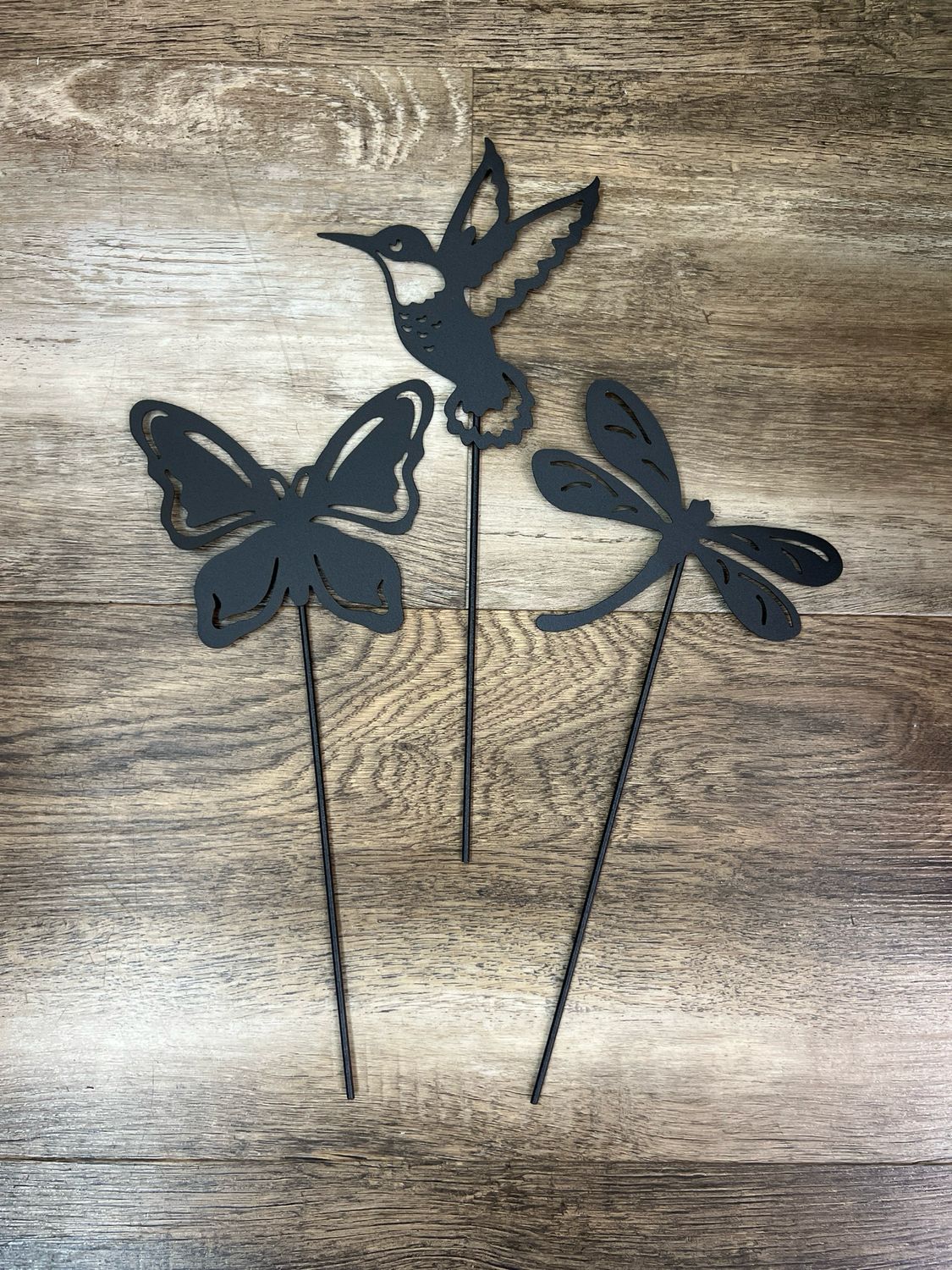 Black Metal Garden Stake