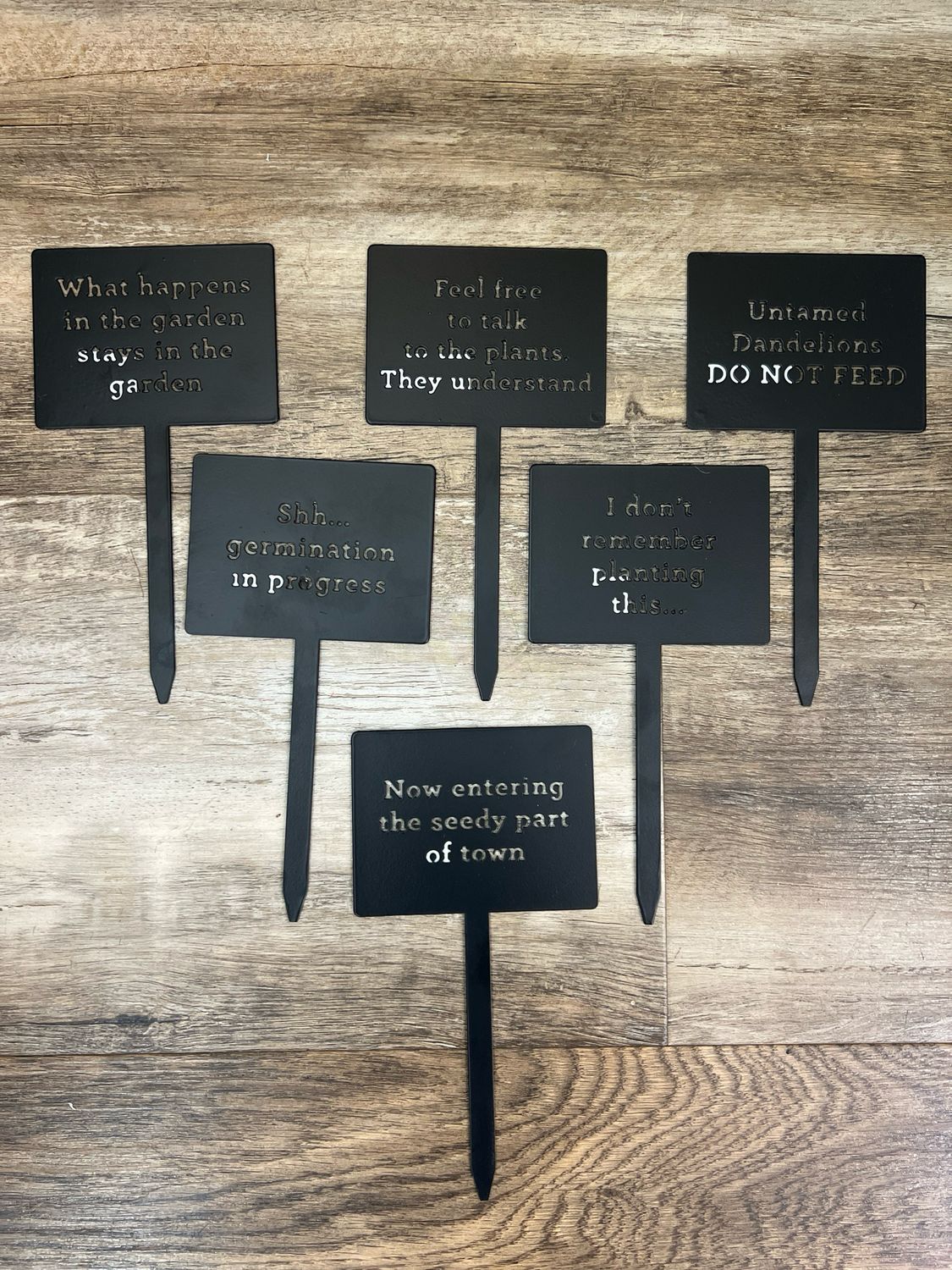 Metal Sayings Garden Stake