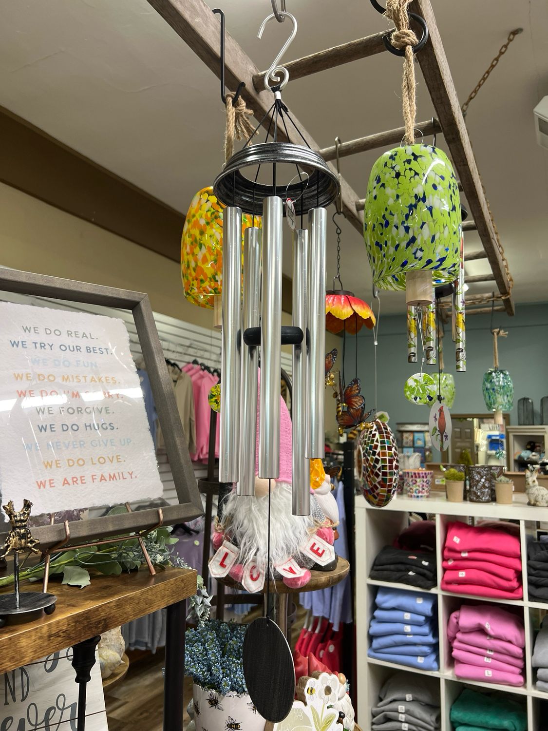 32&quot; Black &amp; Silver Wind Chime