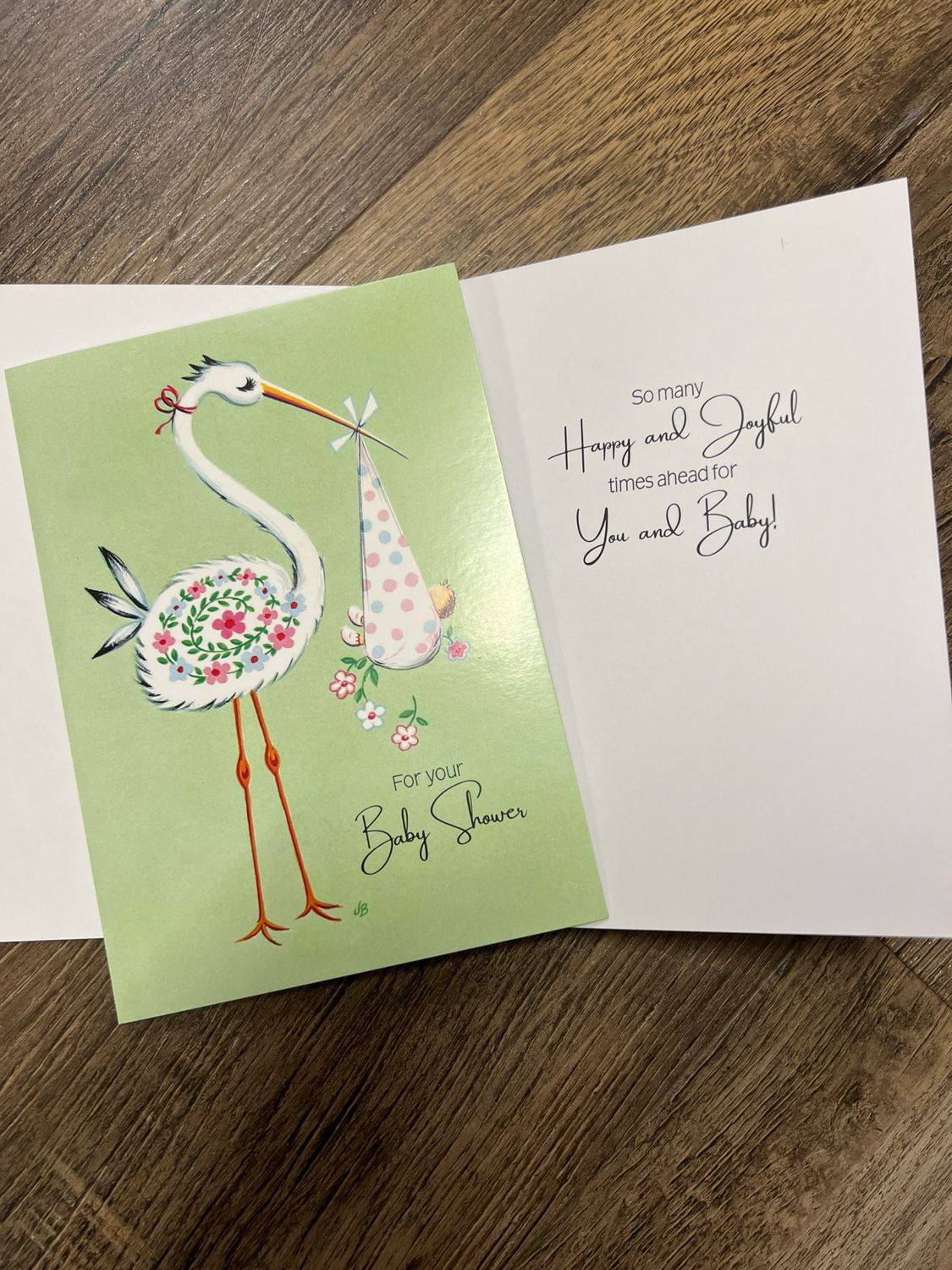 Stork Baby Shower Card