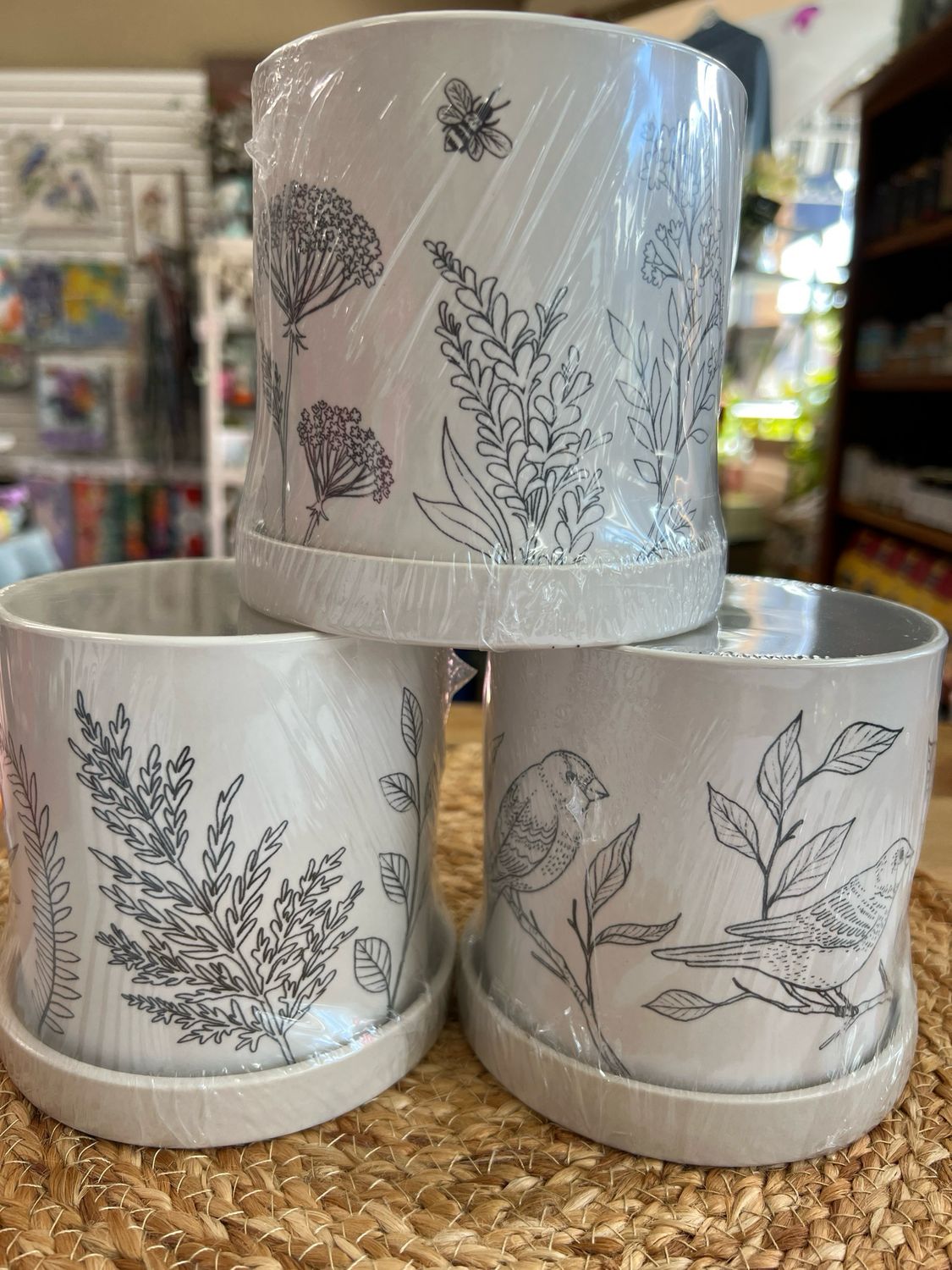 Ceramic Embossed Pots