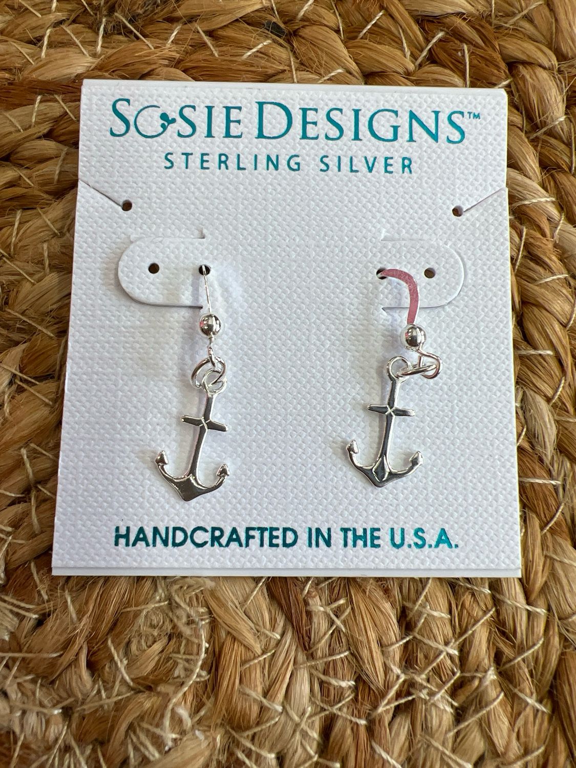 Sterling Silver Anchor Earrings