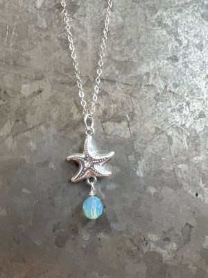Sterling Silver Starfish Opal Necklace Sterling Silver Starfish Opal Necklace