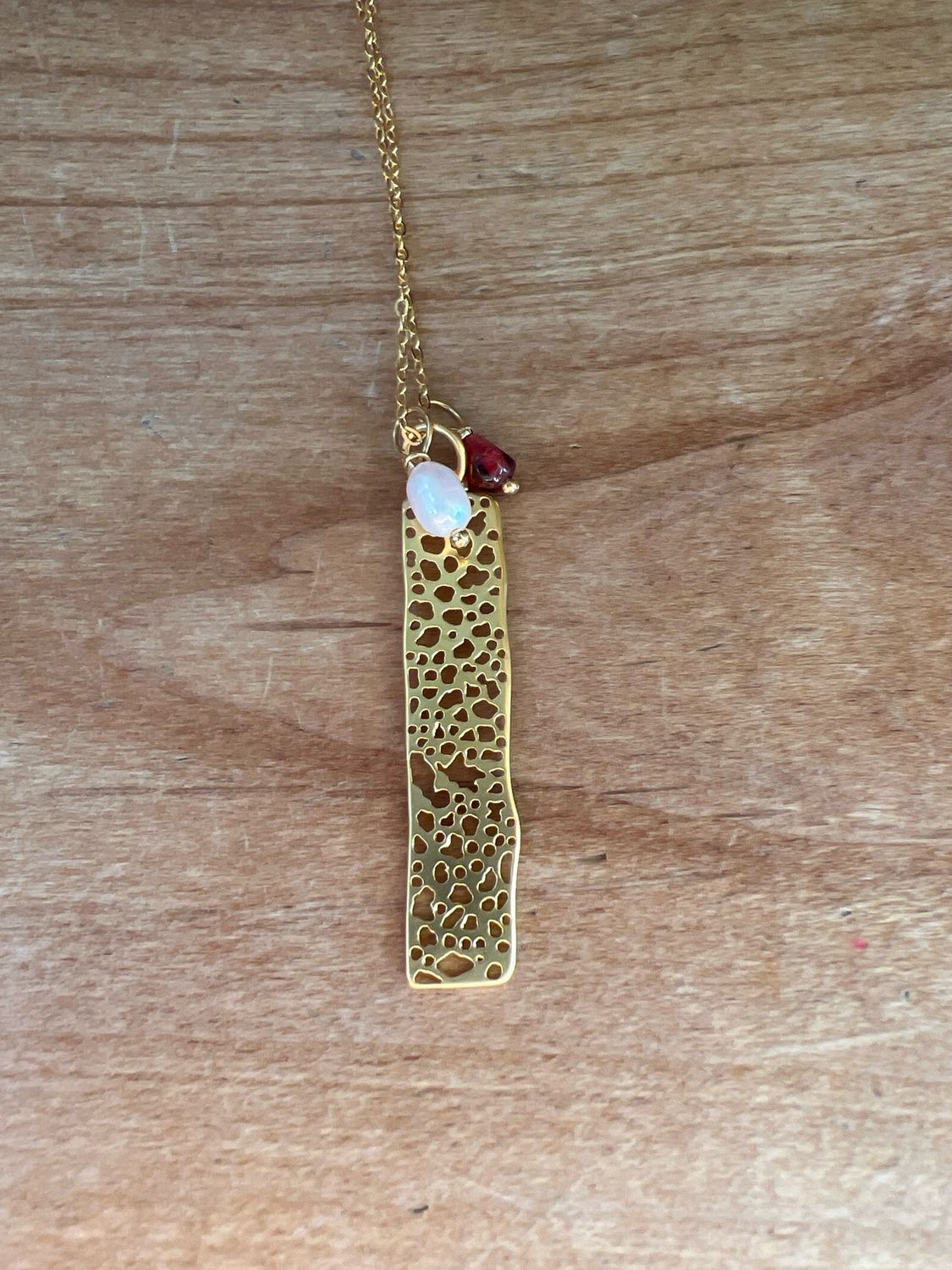 Gold Matte Screen Necklace