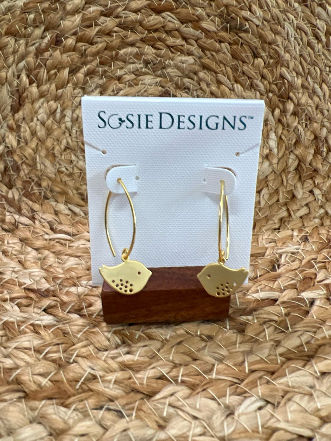 16k Gold Plated Spotted Bird Earrings