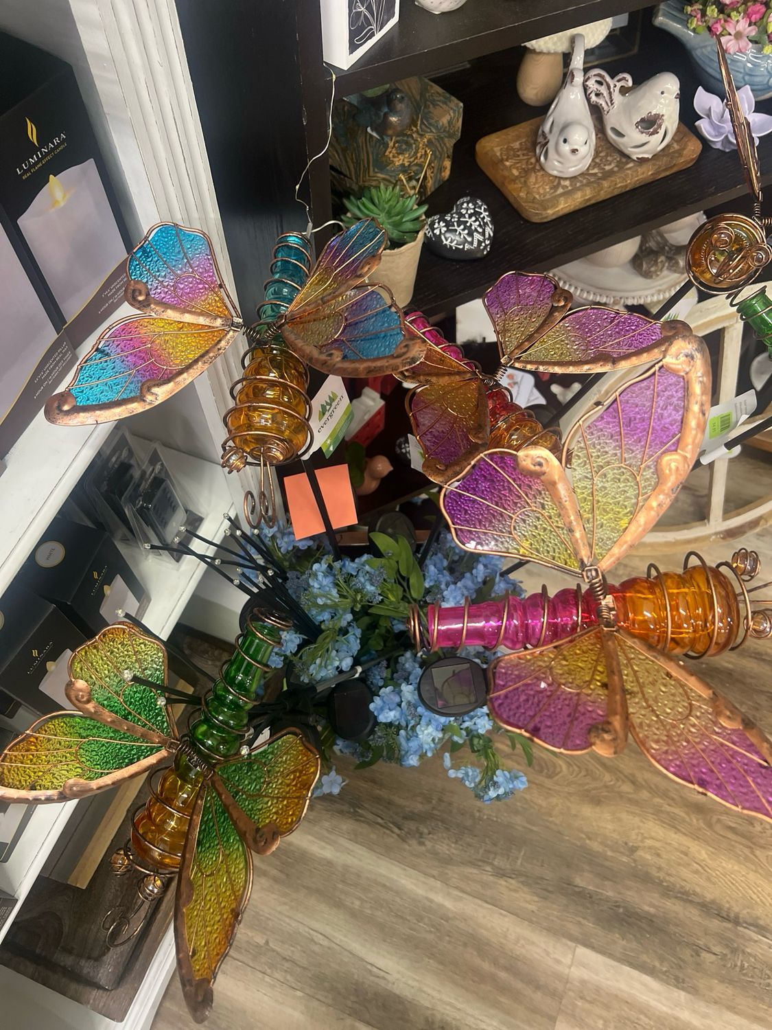 35" Glass Butterfly Stake 35" Glass Butterfly Stake