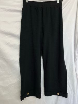 Black French Linen Crop Pant Black French Linen Crop Pant