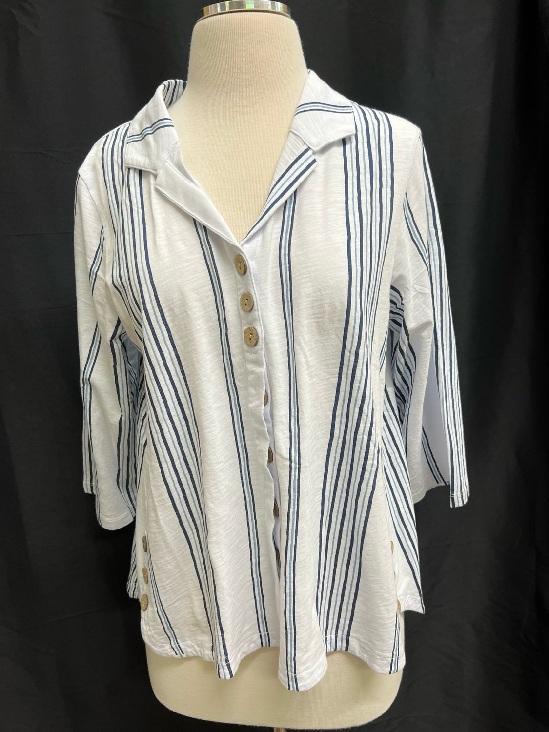 3/4 Denim Stripes Shirt 3/4 Denim Stripes Shirt