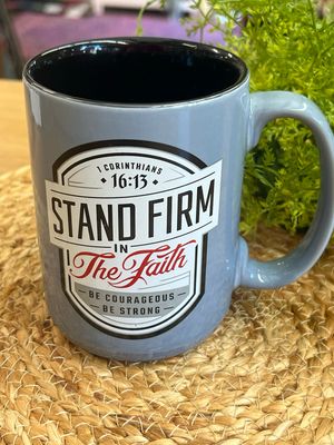 Grey &amp; Black Stand Firm Mug