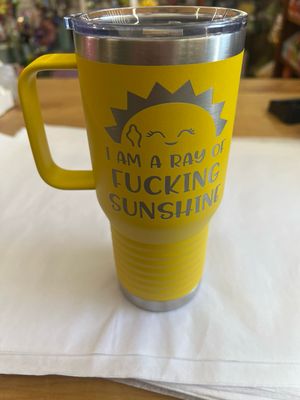 I'm a Ray of F***ing Sunshine Handled Tumbler I'm a Ray of F***ing Sunshine Handled Tumbler