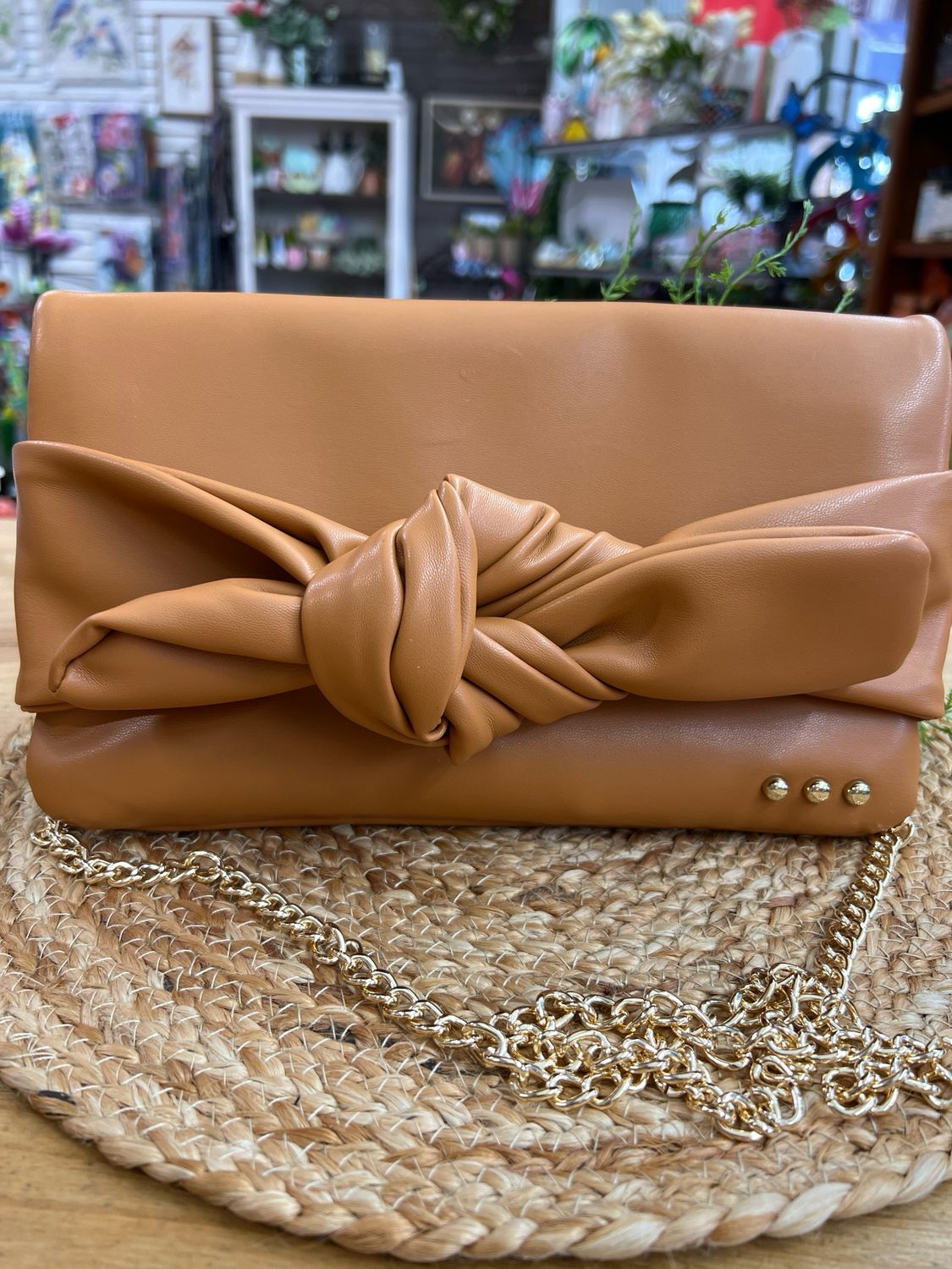 Bow Crossbody w/Chain Strap
