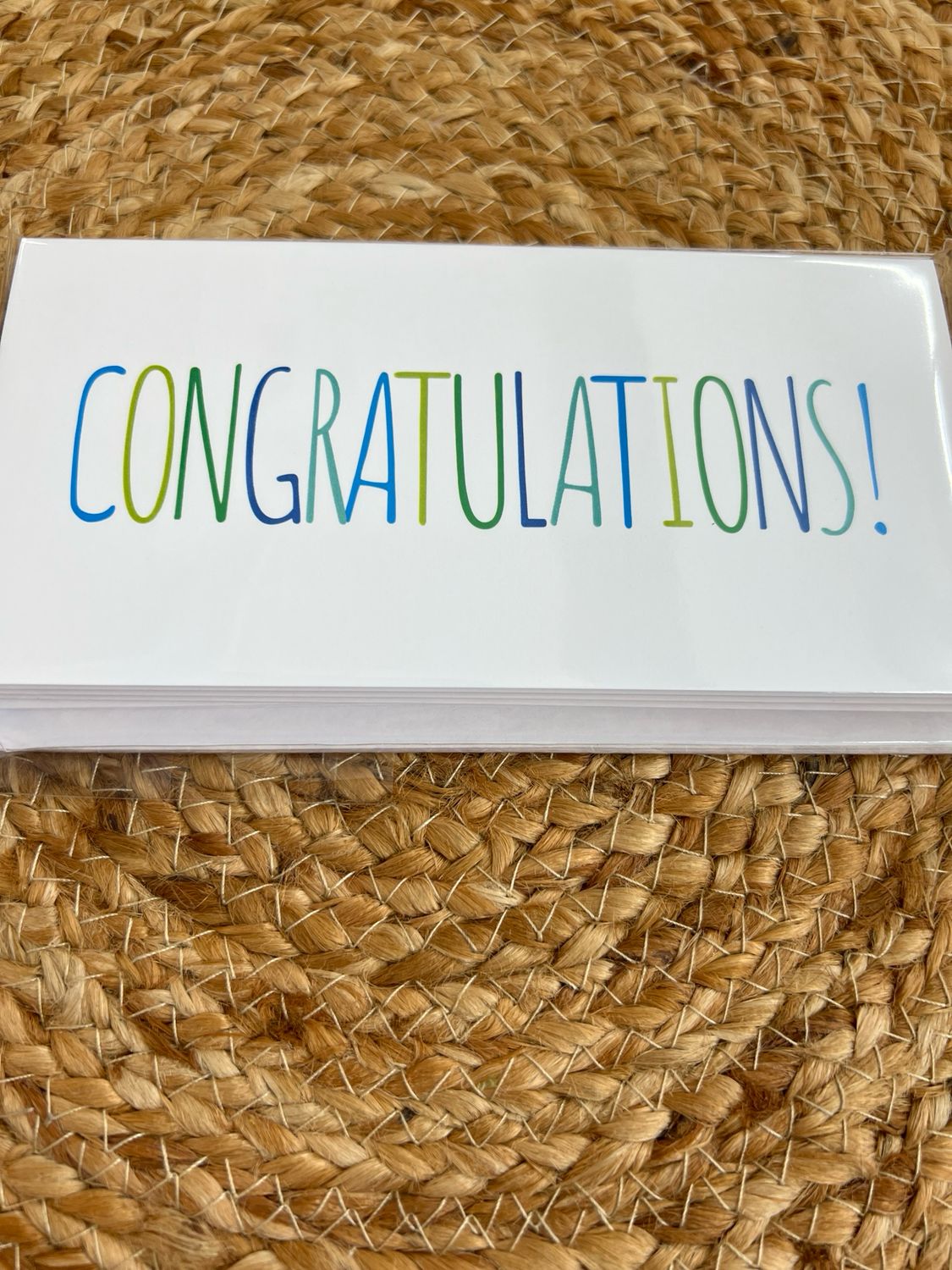 Blue Congratulations Money Holder Card 6 pack