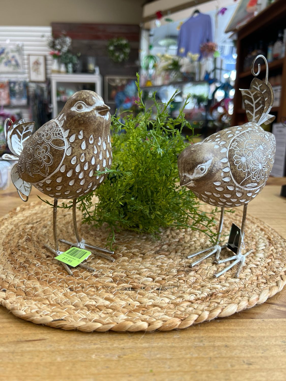 7-1/4&quot; Carved Birds