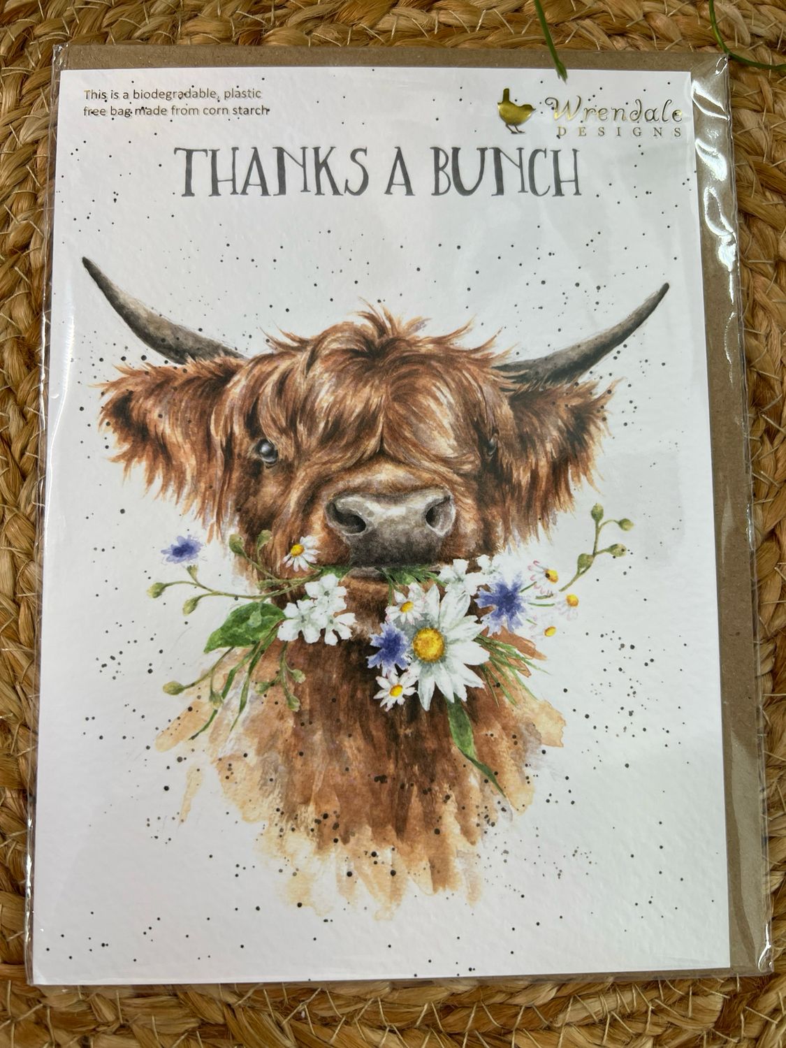 Thanks a Bunch Highland Cow Card