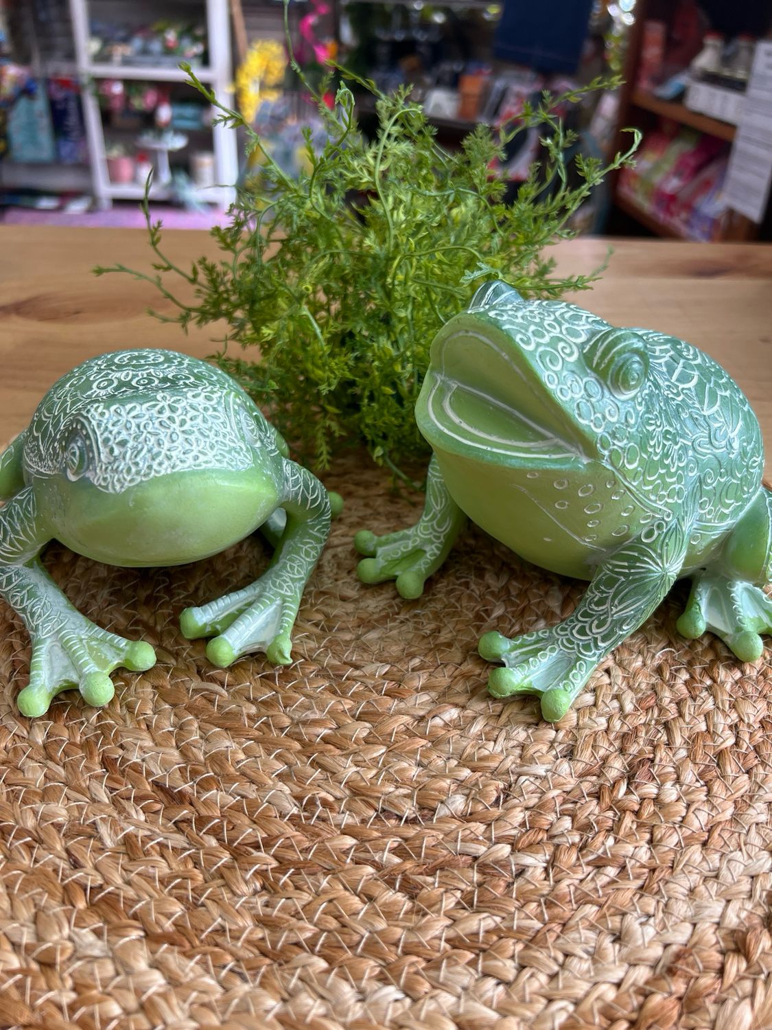 Mandala Frog Figurines