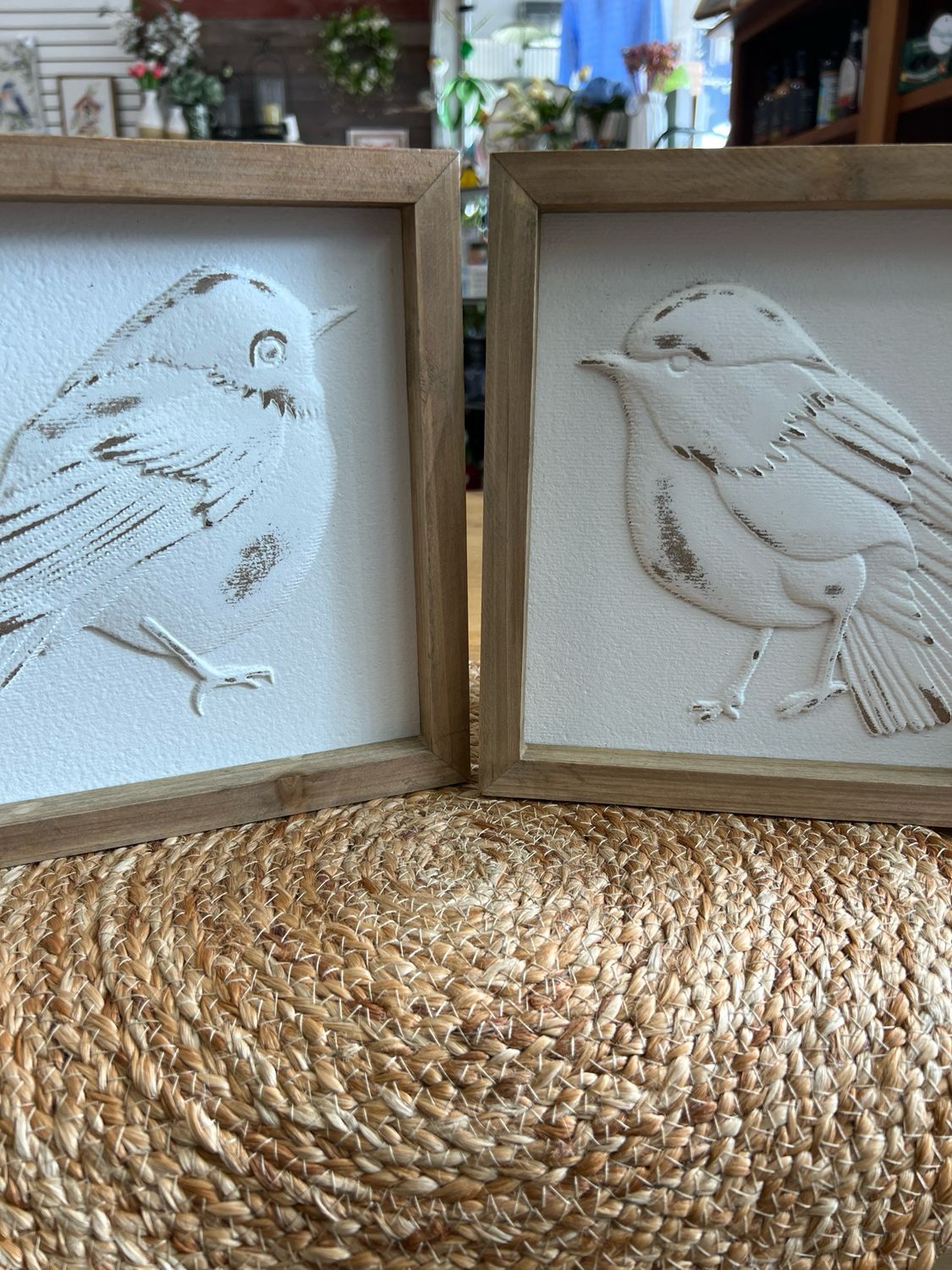 9&quot; Framed Embossed Songbird Art