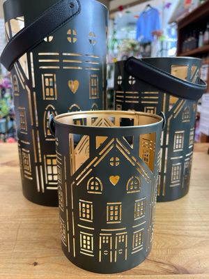 Black &amp; Gold Home Diecut Lanterns