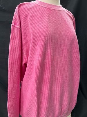Deep Pink Corded Crew Deep Pink Corded Crew