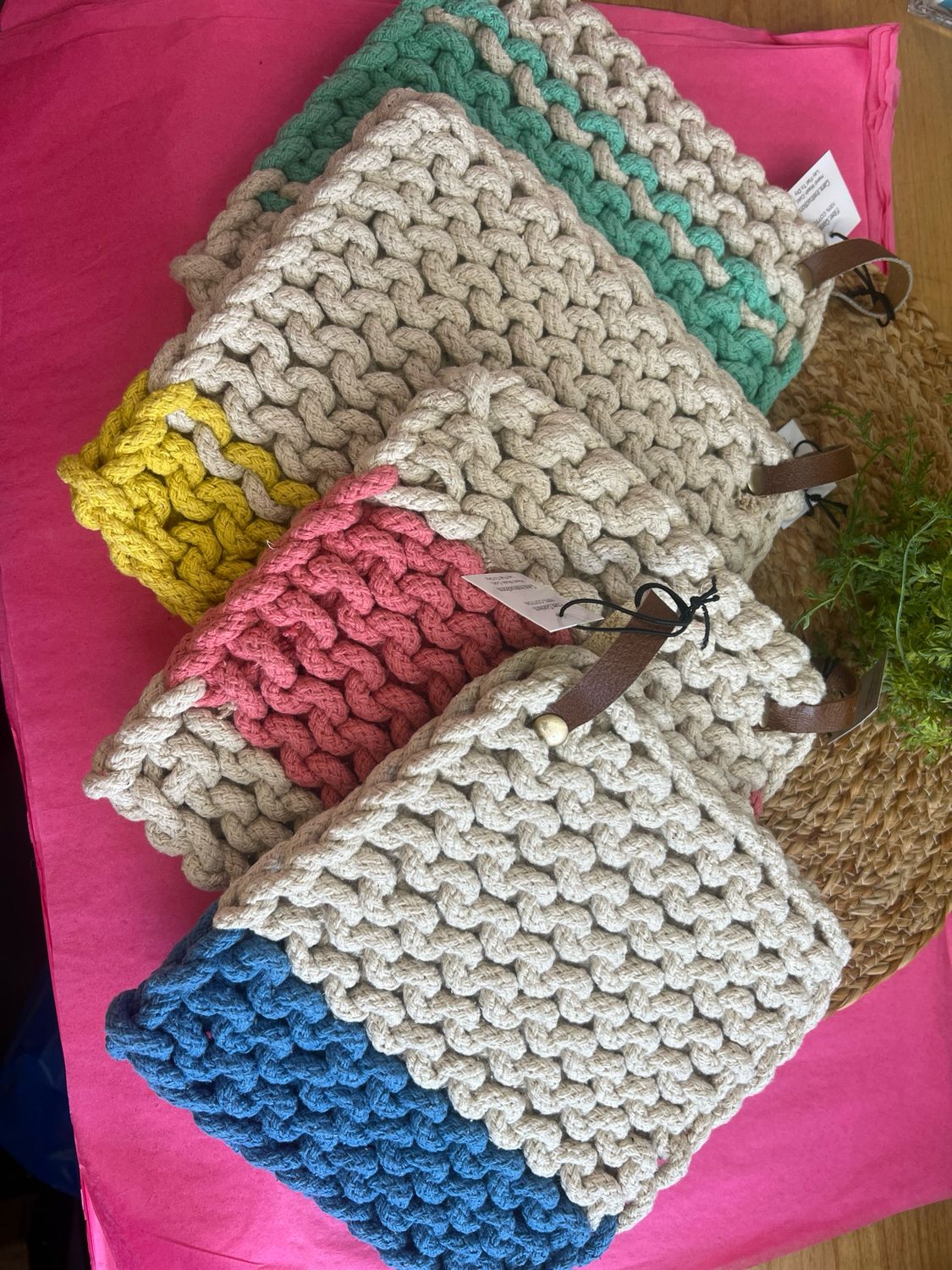 Cotton Potholder w/Loop