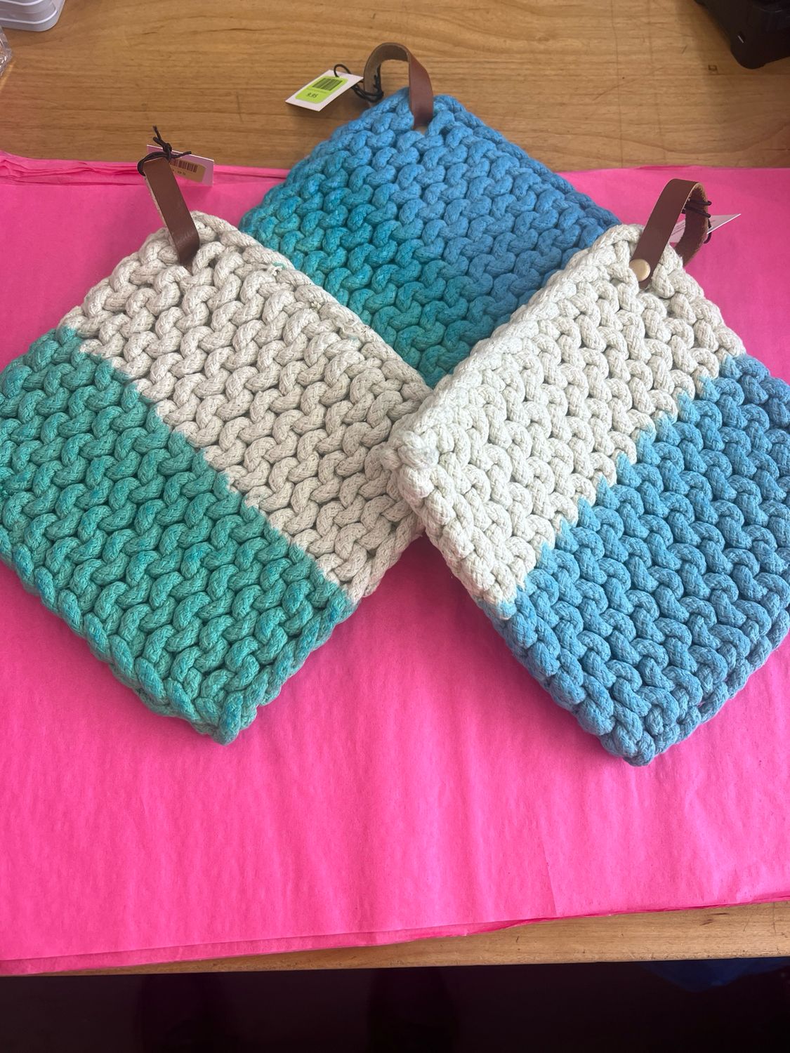 Dip Dyed Crocheted Potholder