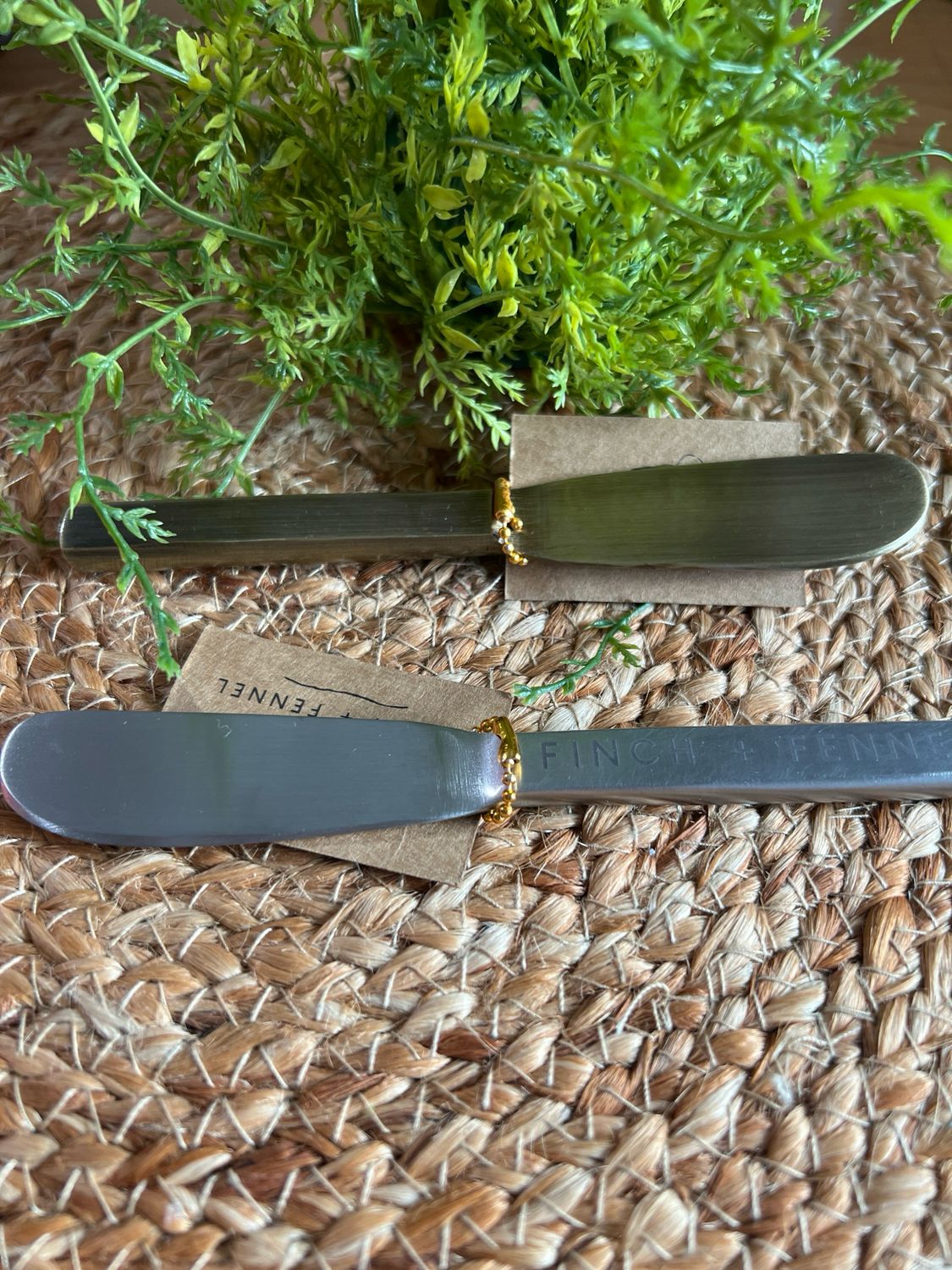 Stainless Steel Etched Canape Knife