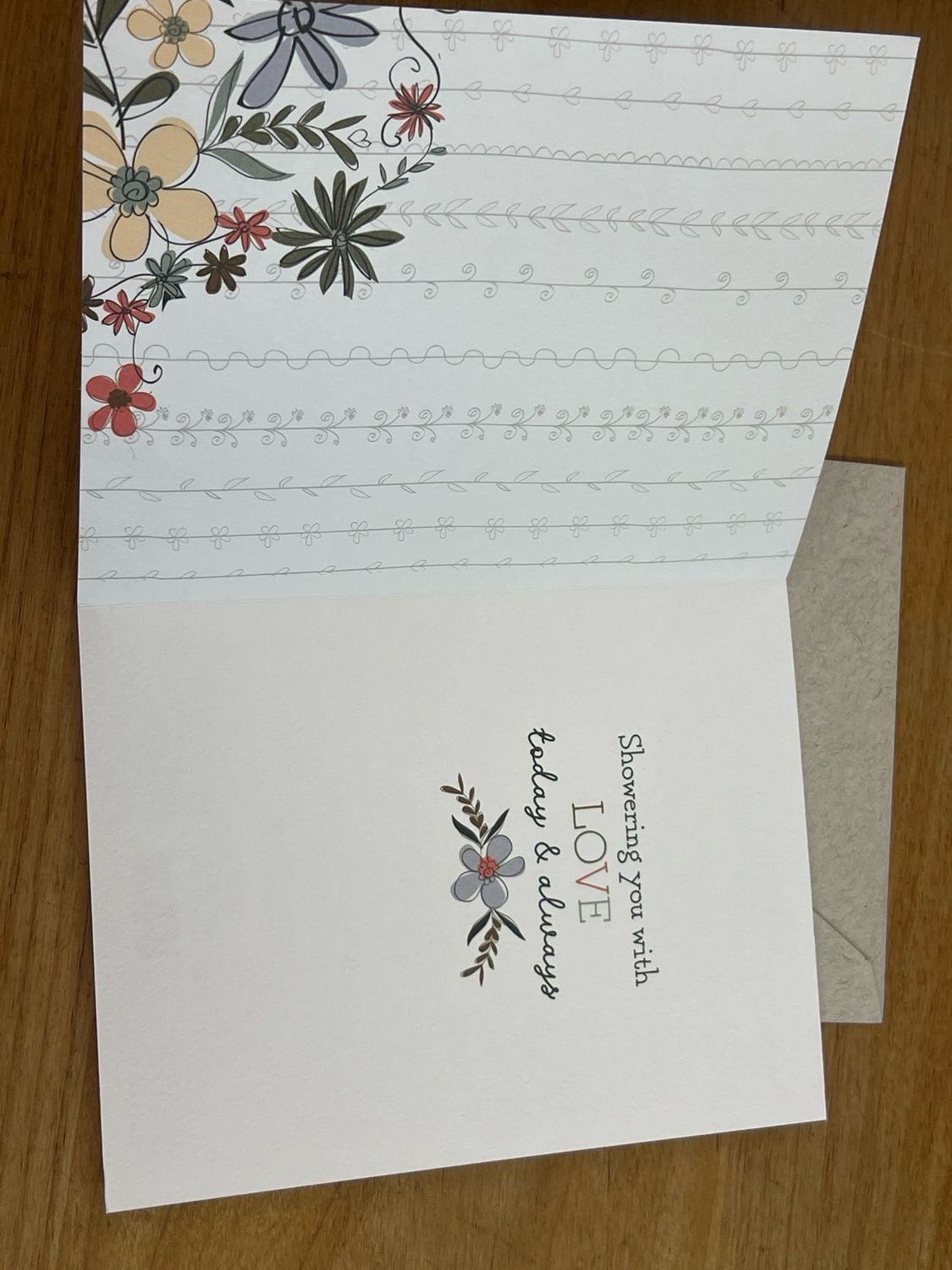 Floral Wedding Shower Card