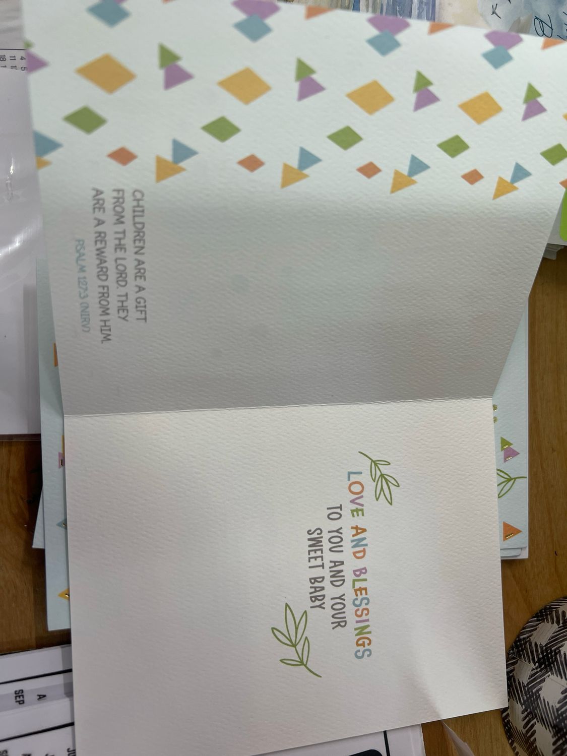 Baby Shower Giraffe Card
