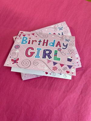 Pink Birthday Girl Card