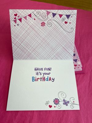Pink Birthday Girl Card