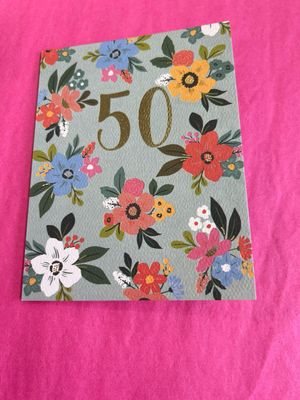 Gold Foil 50th Birthday Card