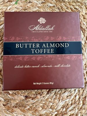 Abdallah 3oz Butter Almond Toffee Box
