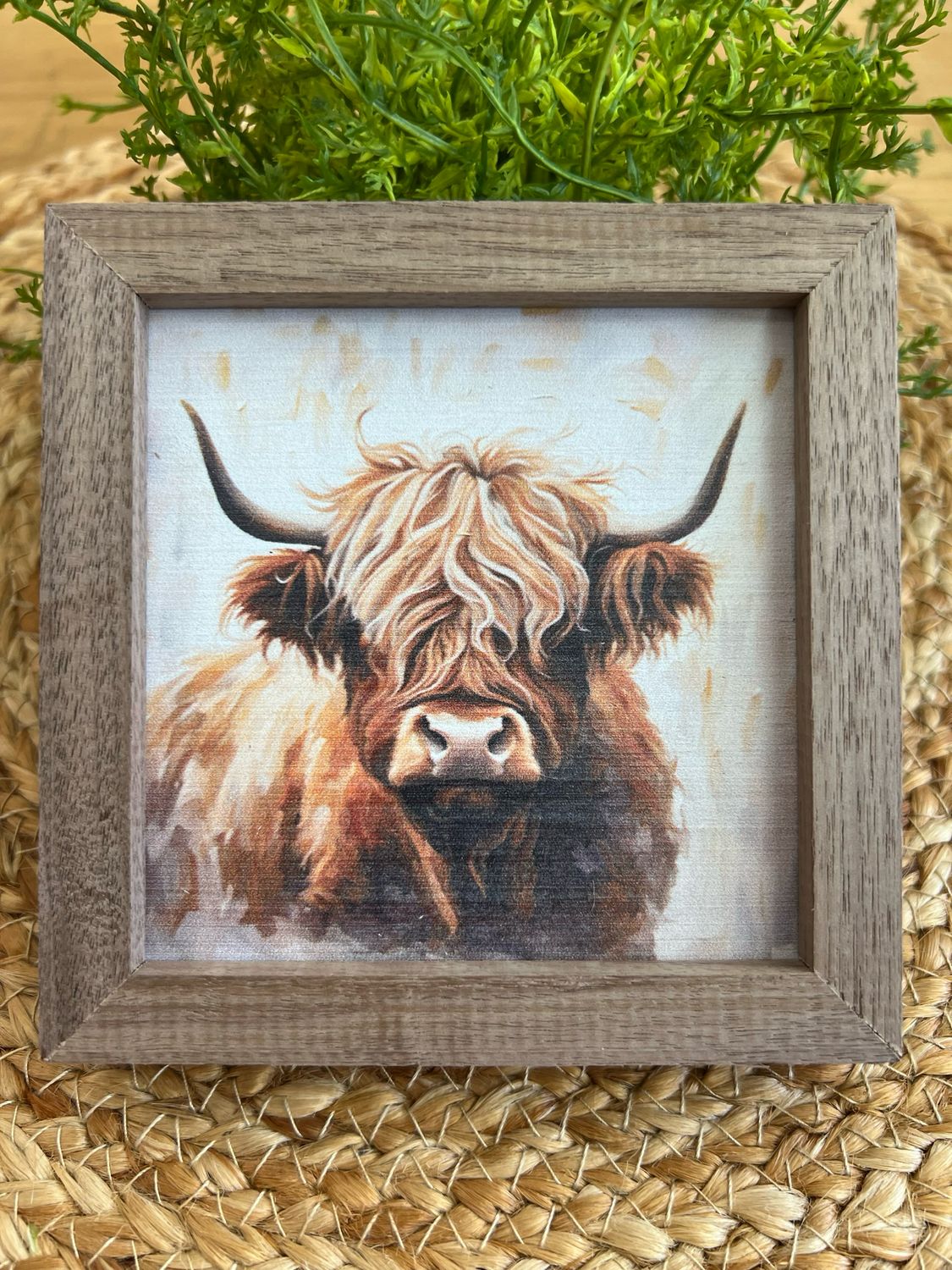 4" x 4" Highland Cow Sign 4" x 4" Highland Cow Sign
