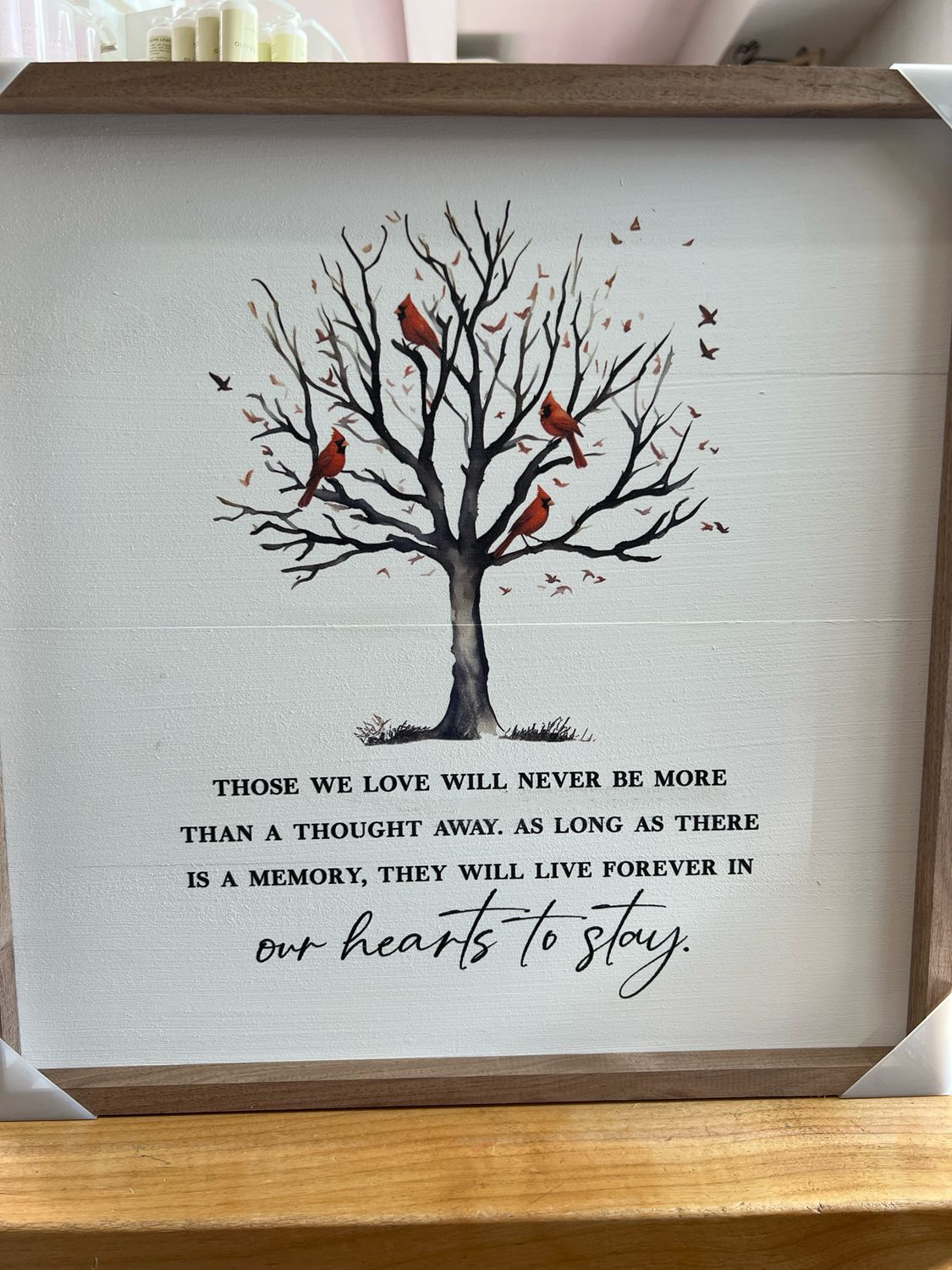 16&quot; x 16&quot; Cardinal Trees White Wall Decor
