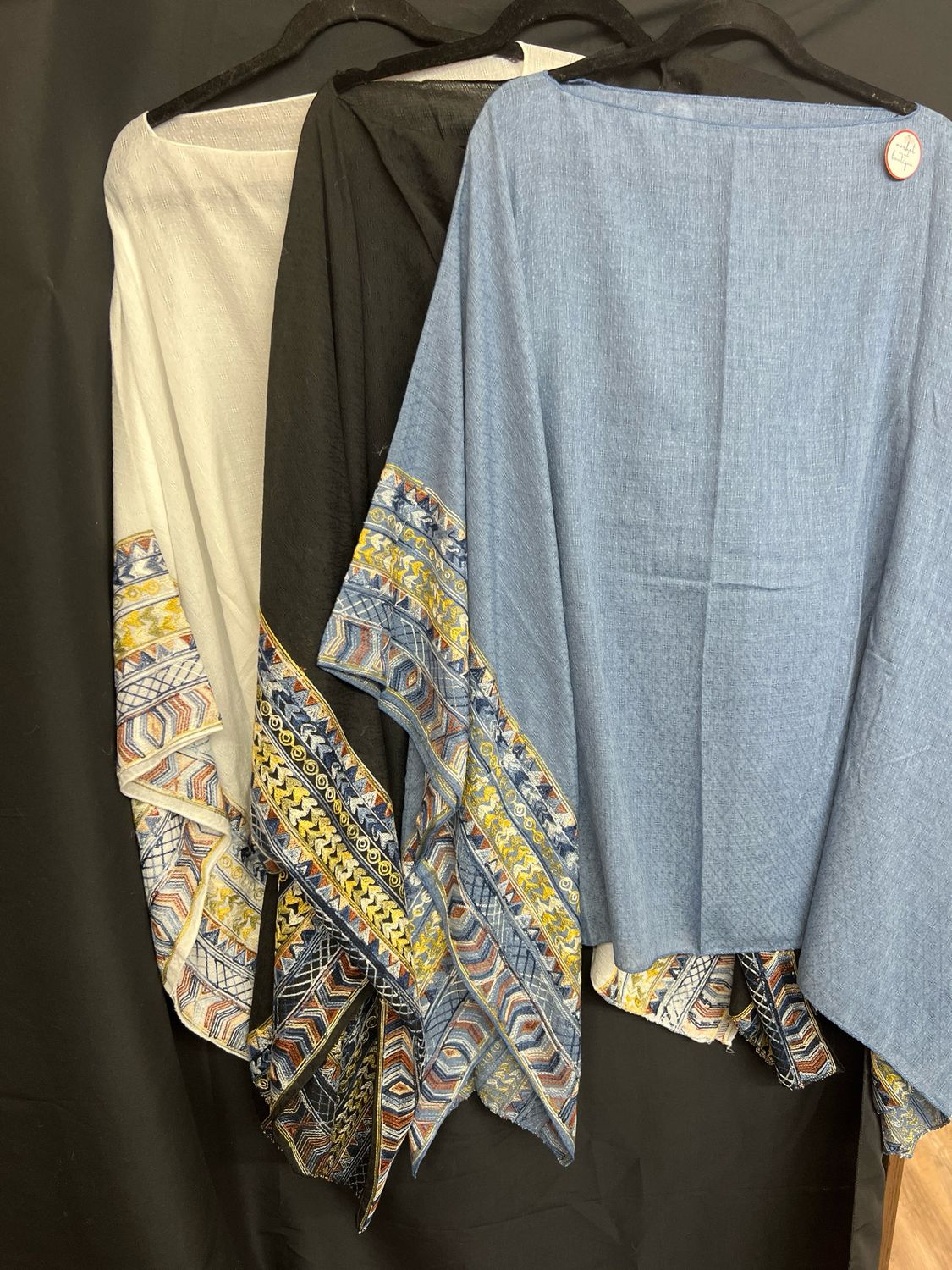 Embroidered Sleeve Poncho