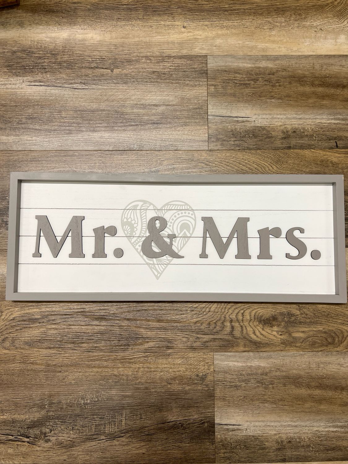 Wood Mr &amp; Mrs Wall Sign