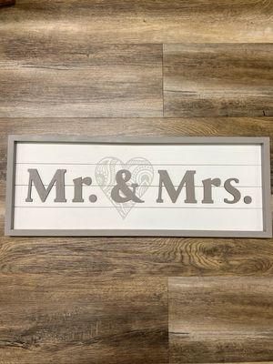 Wood Mr & Mrs Wall Sign Wood Mr & Mrs Wall Sign