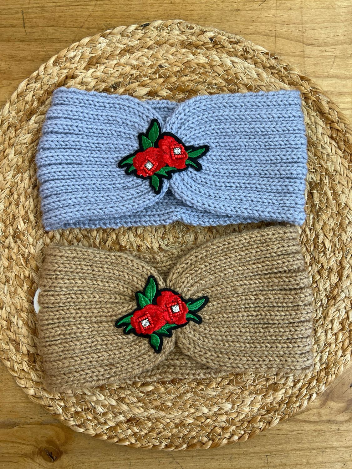 Floral Applique Ear Warmer Floral Applique Ear Warmer