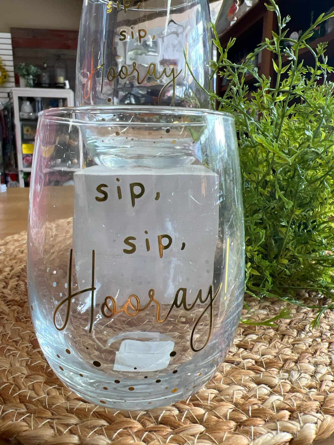 Sip, Sip Hooray Birthday Wine Glass