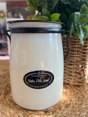 Milkhouse Rake, Pile, Leap 22oz Creamery Candle