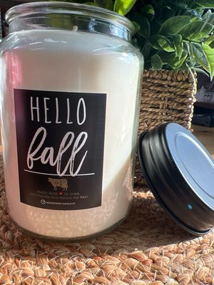 Milkhouse Hello Fall 26oz Apothecary Jar Candle