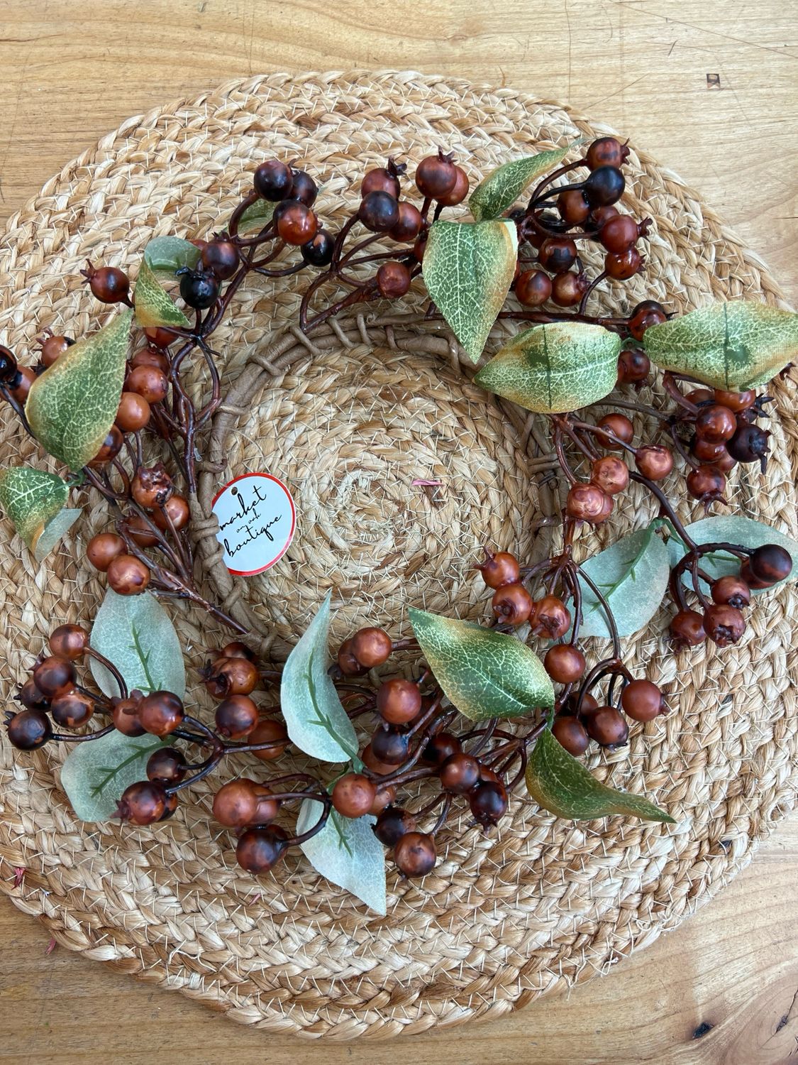12" Berry Candle Ring 12" Berry Candle Ring