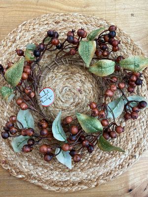 12" Berry Candle Ring 12" Berry Candle Ring