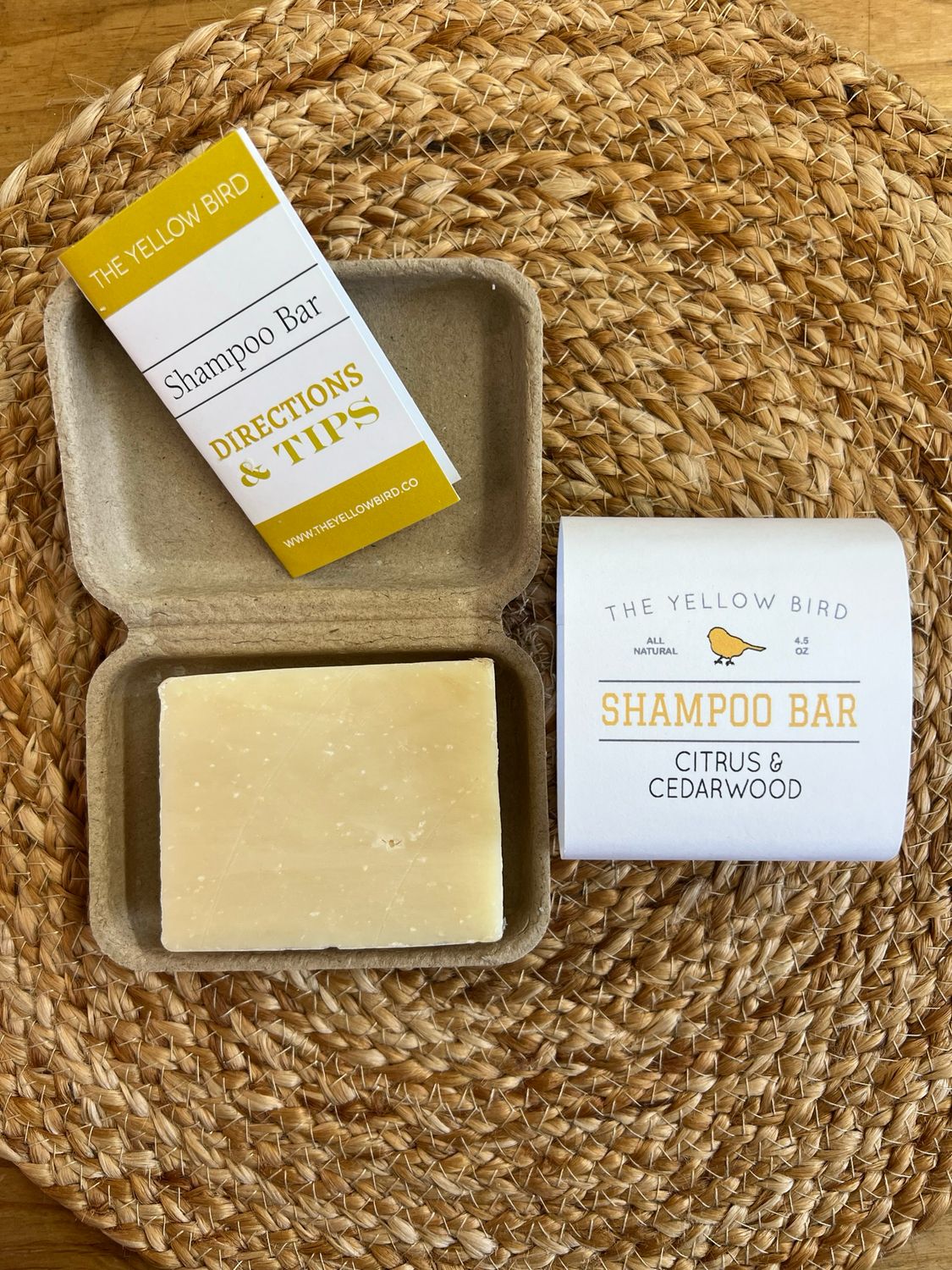 Yellow Bird Citrus Cedarwood Shampoo Bar
