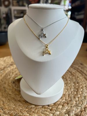 Double Cross Necklace