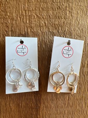 Metal Circle Drop Earrings