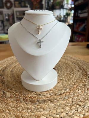Rhinestone Cross Necklace
