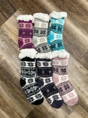 Nordic Print Sherpa Socks